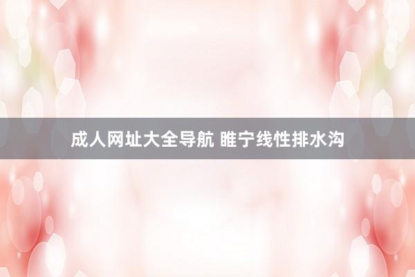 成人网址大全导航 睢宁线性排水沟