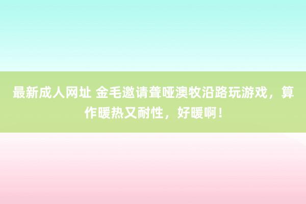 最新成人网址 金毛邀请聋哑澳牧沿路玩游戏，算作暖热又耐性，好暖啊！